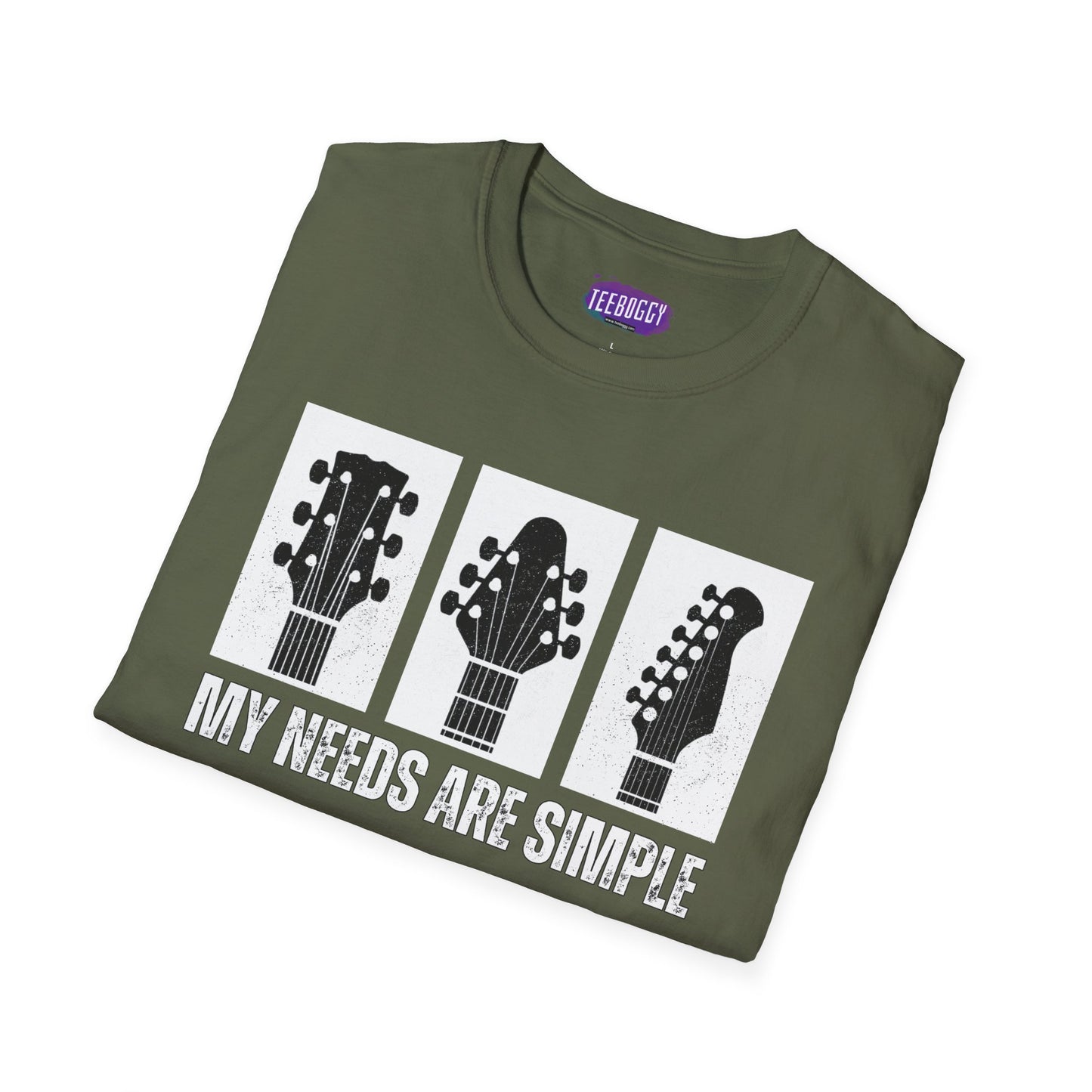 Guitar Headstocks T-Shirt - My Needs Are Simple
