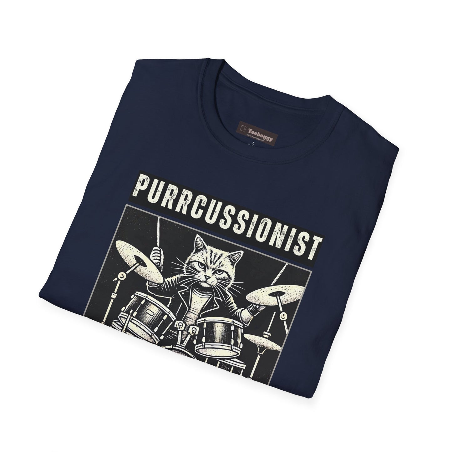 Purrcussionist Cat Drummer T-Shirt — Cats Rock My World