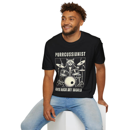 Cat Rocker T-Shirt - Purrcussionist