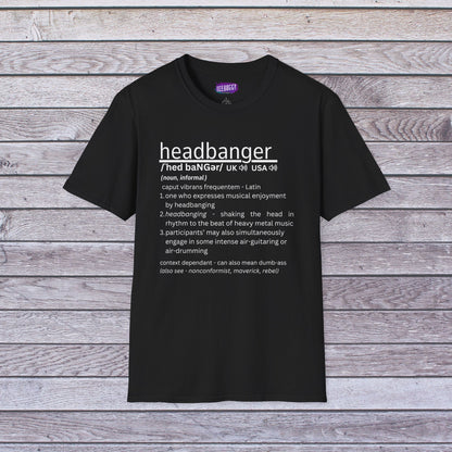 Headbanger T-Shirt - Dictionary Definition Fun Tee