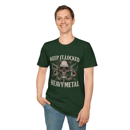 Skull Heavy Metal T-Shirt - Keep it Locked