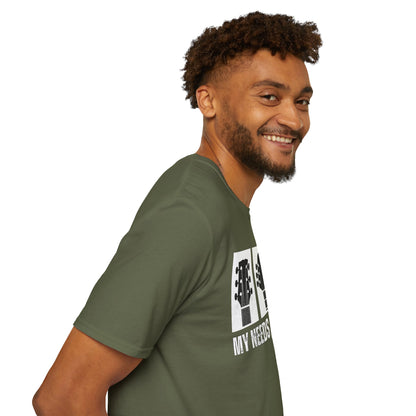 Guitar Headstocks Tee — "My Needs Are Simple!"
