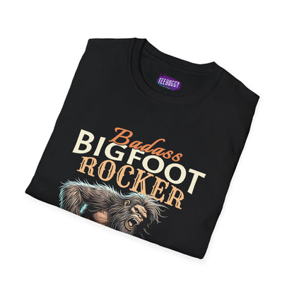 Sasquatch Rocker T-Shirt - Badass Bigfoot Guitar Tee