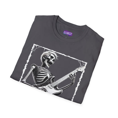 Guitar Metal T-Shirt - Skeleton Rocking Out