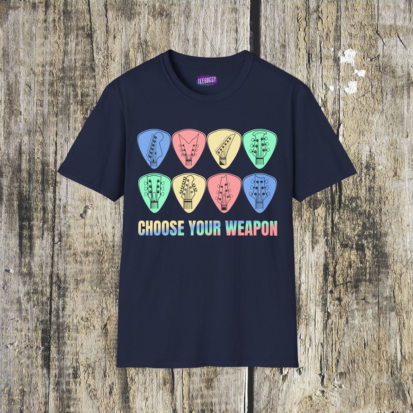 Guitar Plectrum T-Shirt - Choose Your Weapon