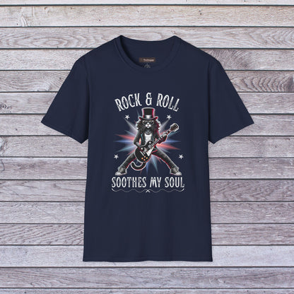 Rock & Roll Cat T-Shirt — "rock & roll, soothes my soul"