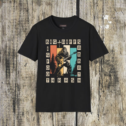 Bigfoot Guitar Graphic T-Shirt — Heavy Metal Wilderness Band Tee