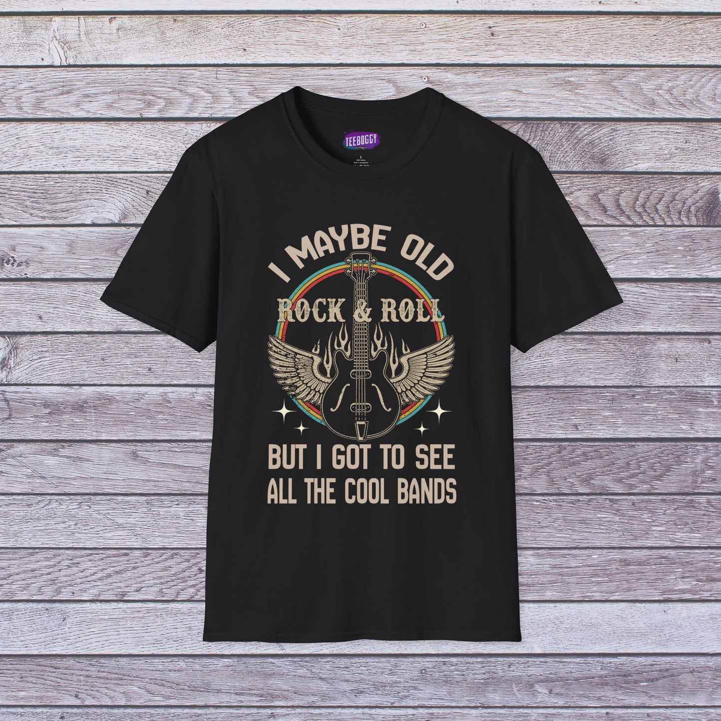 Rock Guitar Wings Unisex T-Shirt for Veteran Rockers