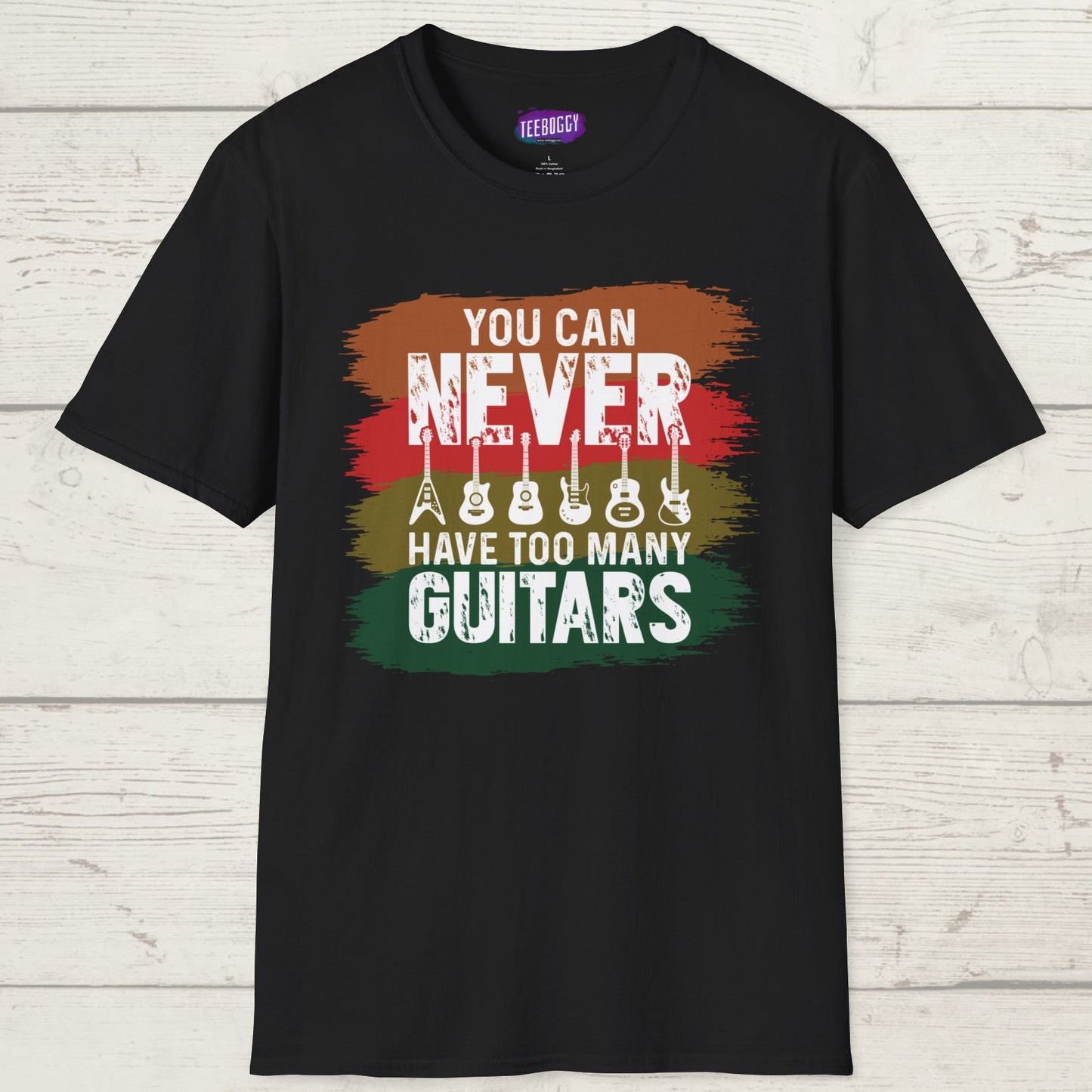 Guitar Statement T-Shirt - Grunge Colorful Slogan