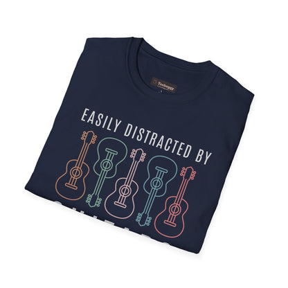 Easily Distracted By Guitars T-Shirt — Guitar Design for Guitar Lovers