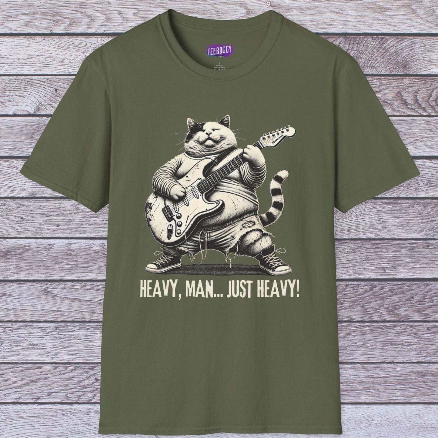 Cat Guitar Unisex T-Shirt - Heavy, Man... Just Heavy!