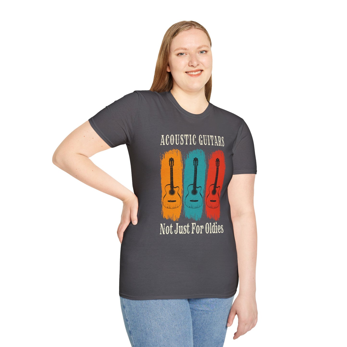 Funny Acoustic Guitars T-Shirt - Not Just For Oldies