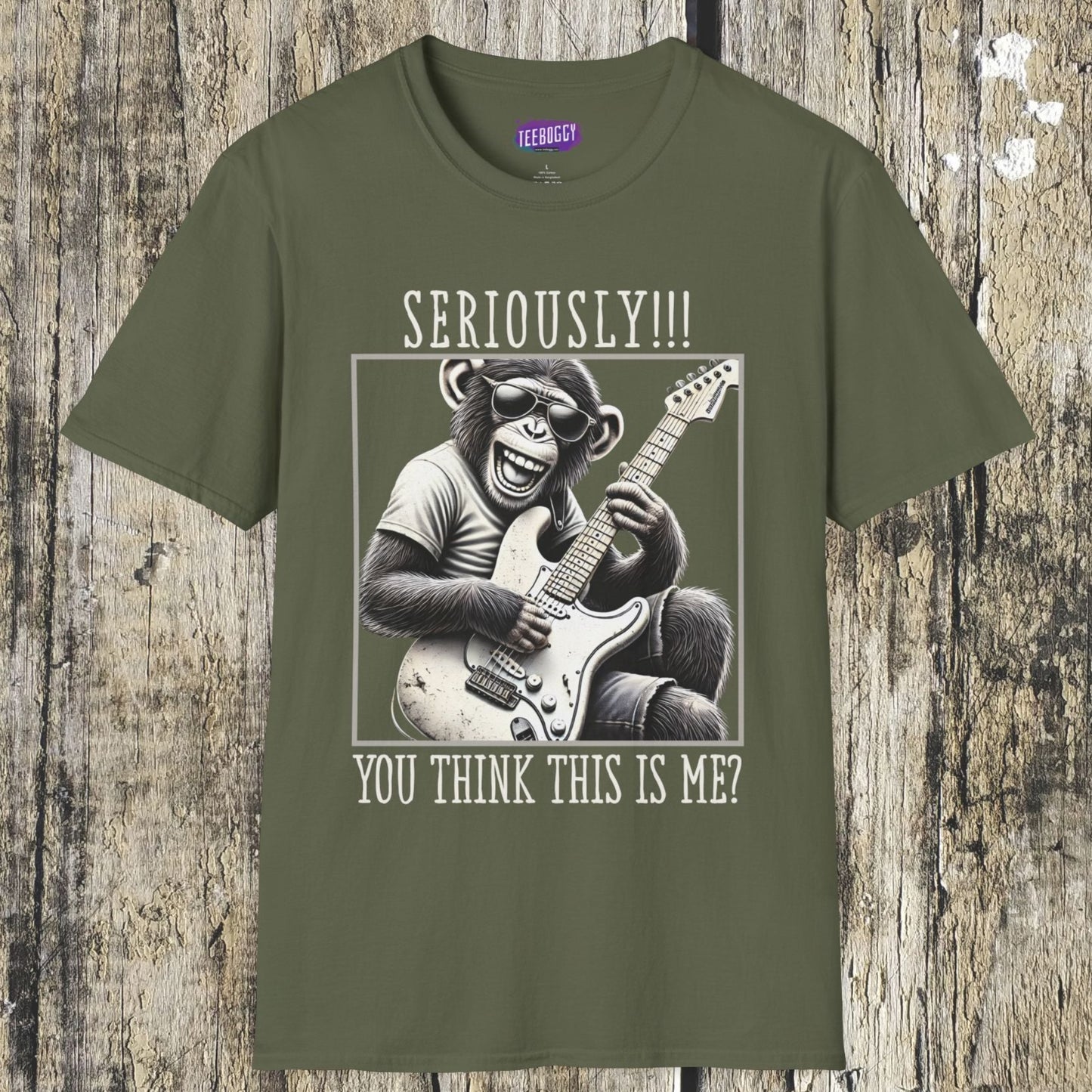 Funny Guitar Chimpanzee Tee