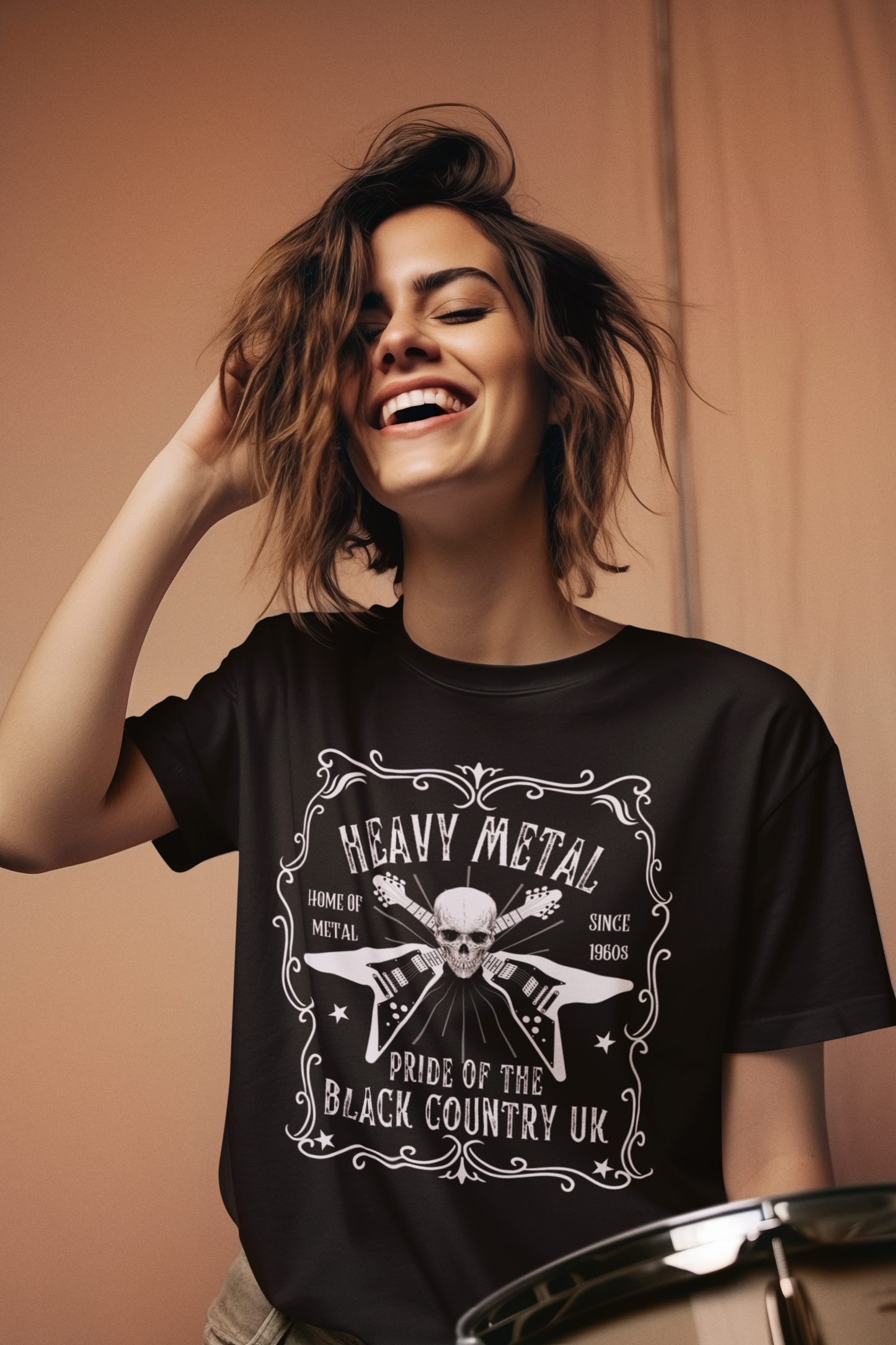 Rock Flying V Guitars Skull T-Shirt