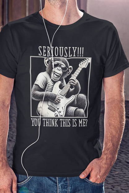 Funny Guitar Chimpanzee Tee