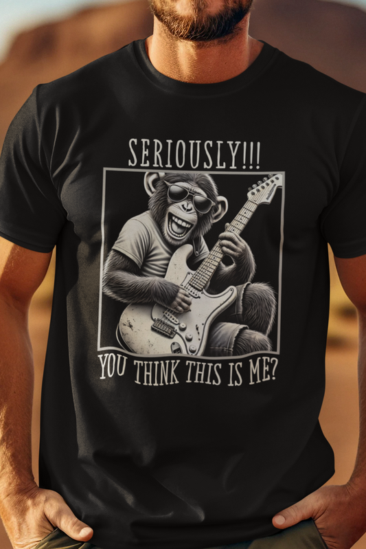 Funny Guitar Chimpanzee Tee