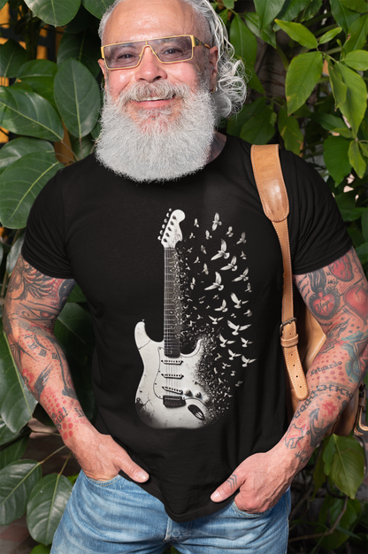 Rock Guitar Birds T-Shirt