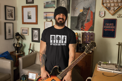 Guitar Headstocks T-Shirt - My Needs Are Simple
