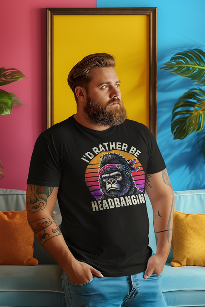 Graphic T-Shirt for Music Lovers - I'd Rather Be Headbanging