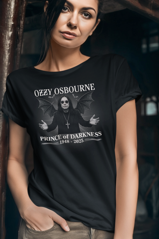 Metal Fan Softstyle T-Shirt with Image and Slogan of Prince of Darkness Slogan