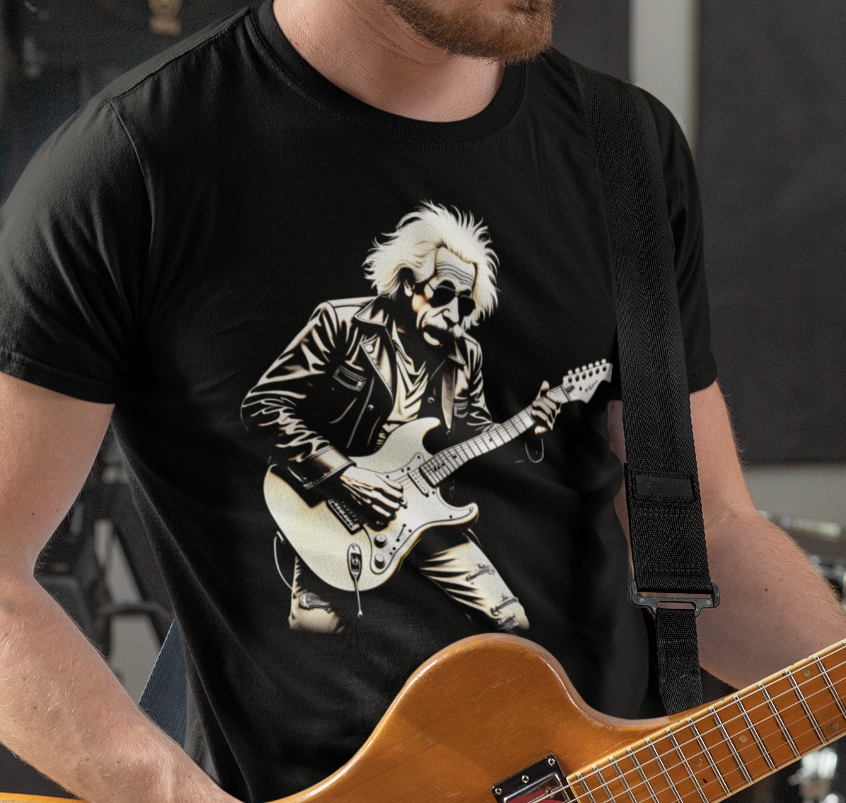 Einstein Rocker T-Shirt — Rock Guitar Genius Graphic Tee