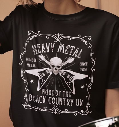 Black Country, Whisky Label Style Heavy Metal T-Shirt