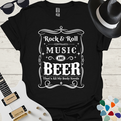 Rock & Roll Music & Beer, Softstyle T-Shirt