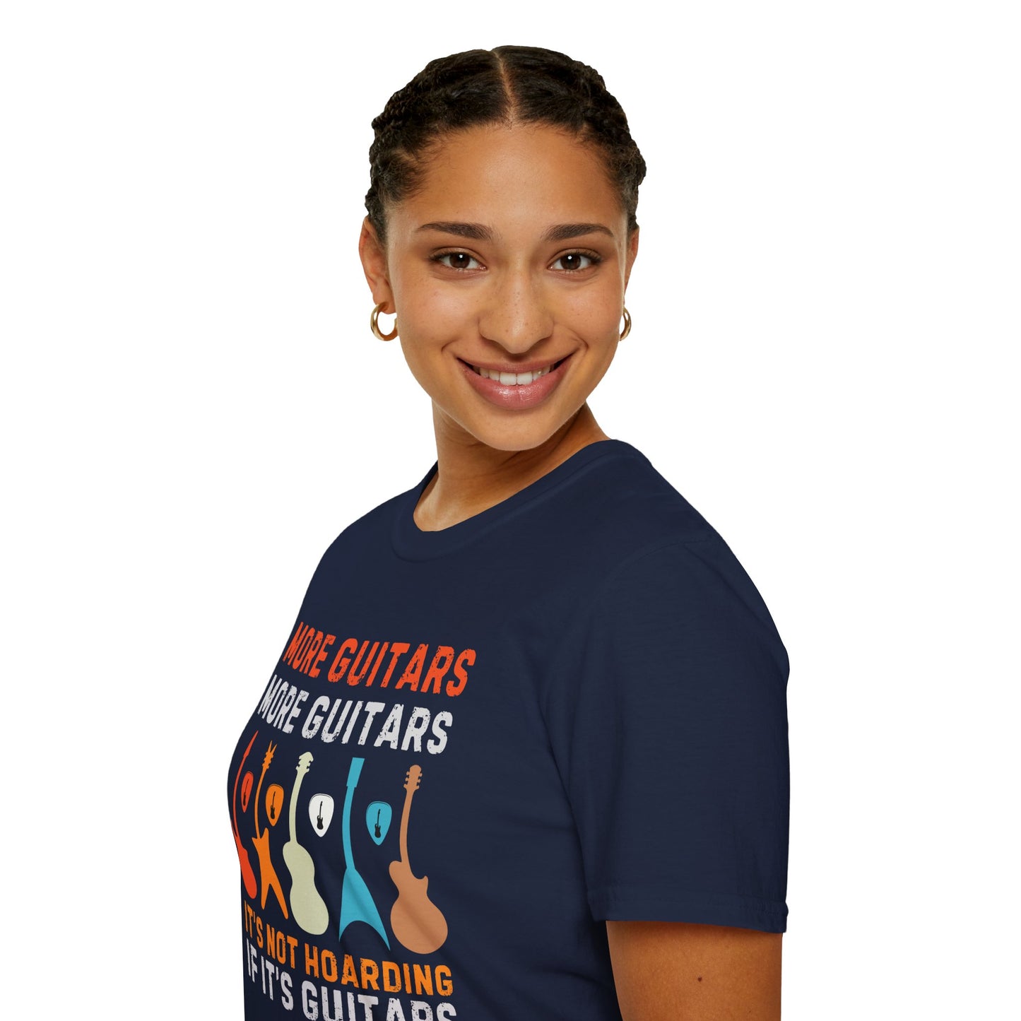 More Guitars, More Guitars T-Shirt — "It's Not Hoarding If It's Guitars" Guitar Shapes Tee