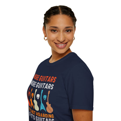 More Guitars, More Guitars T-Shirt — "It's Not Hoarding If It's Guitars" Guitar Shapes Tee