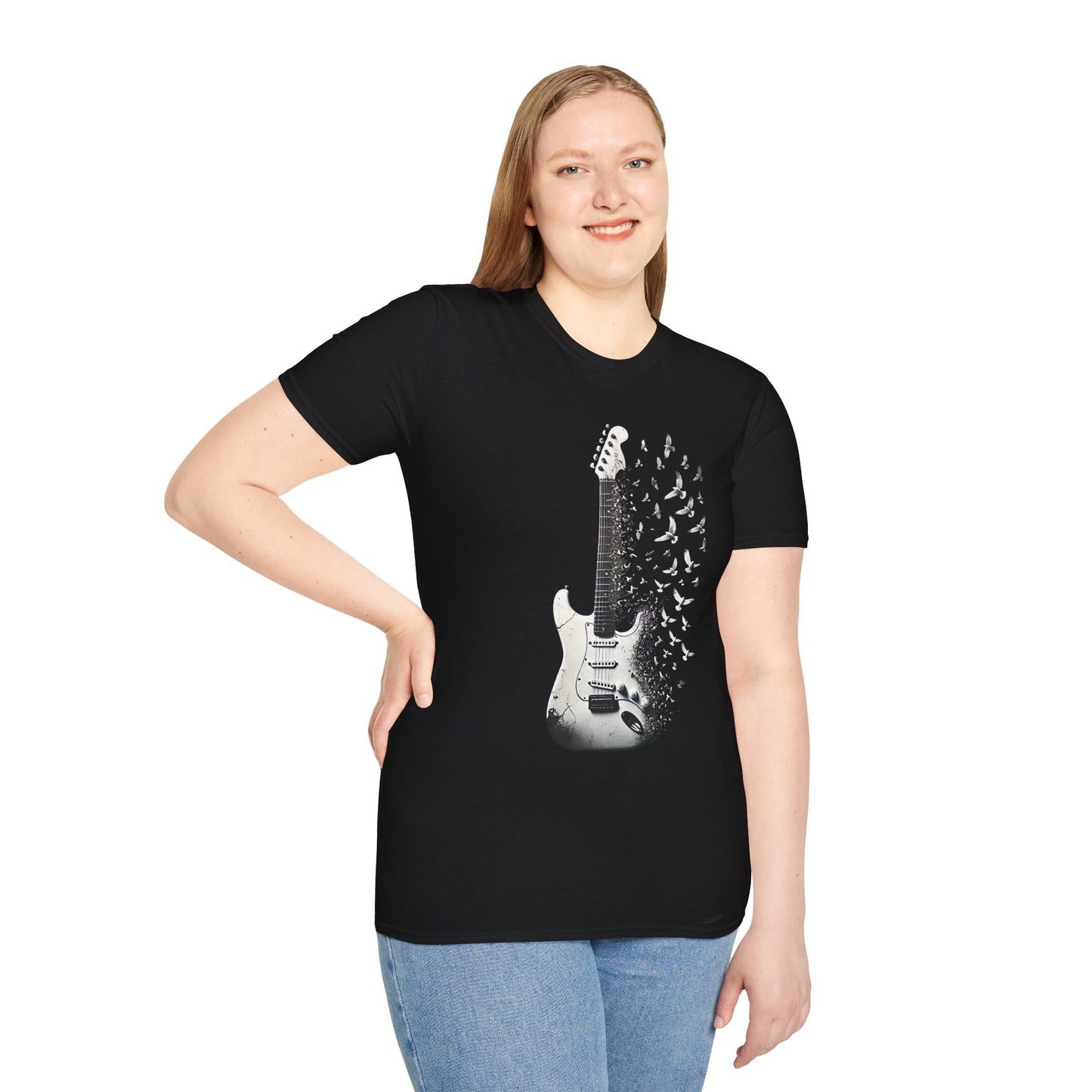 Rock Guitar Birds T-Shirt