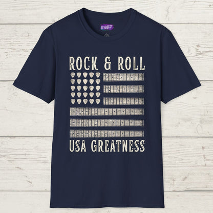 Patriotic Guitar T-Shirt - Rock & Roll, USA Greatness