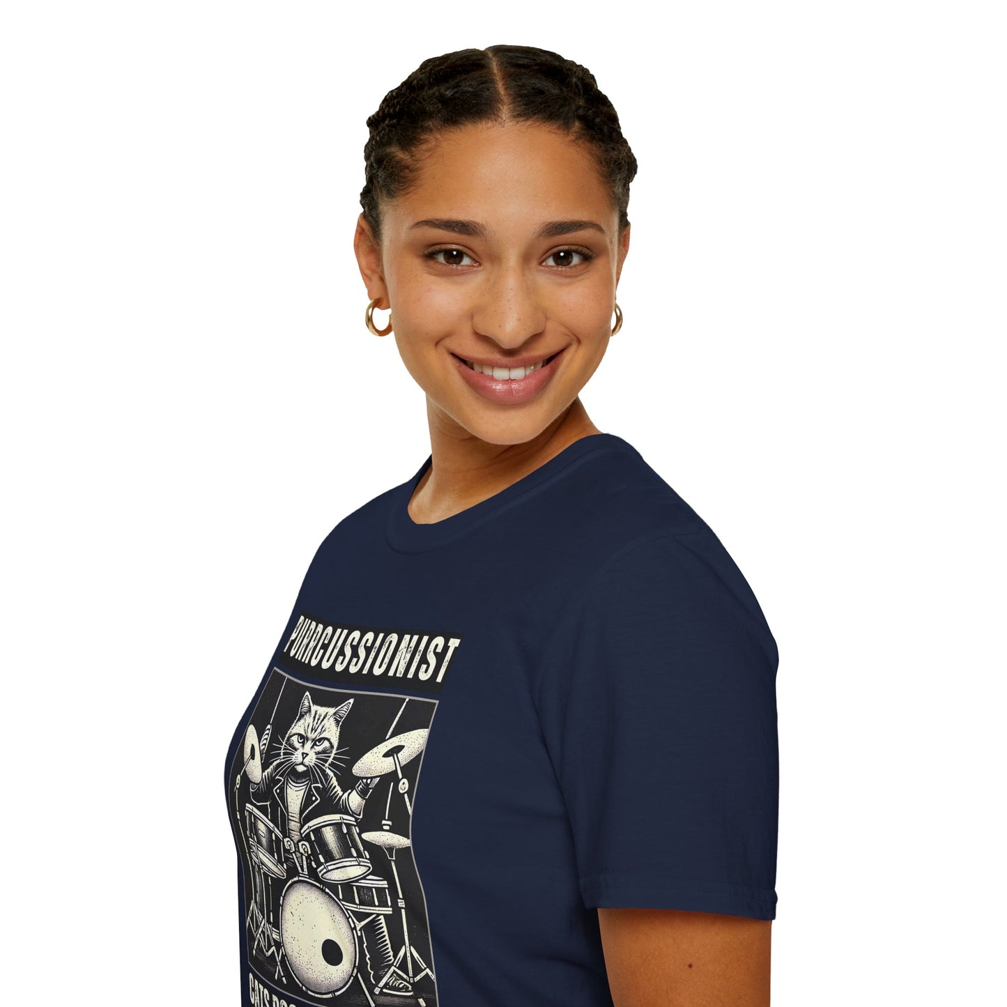 Purrcussionist Cat Drummer T-Shirt — Cats Rock My World