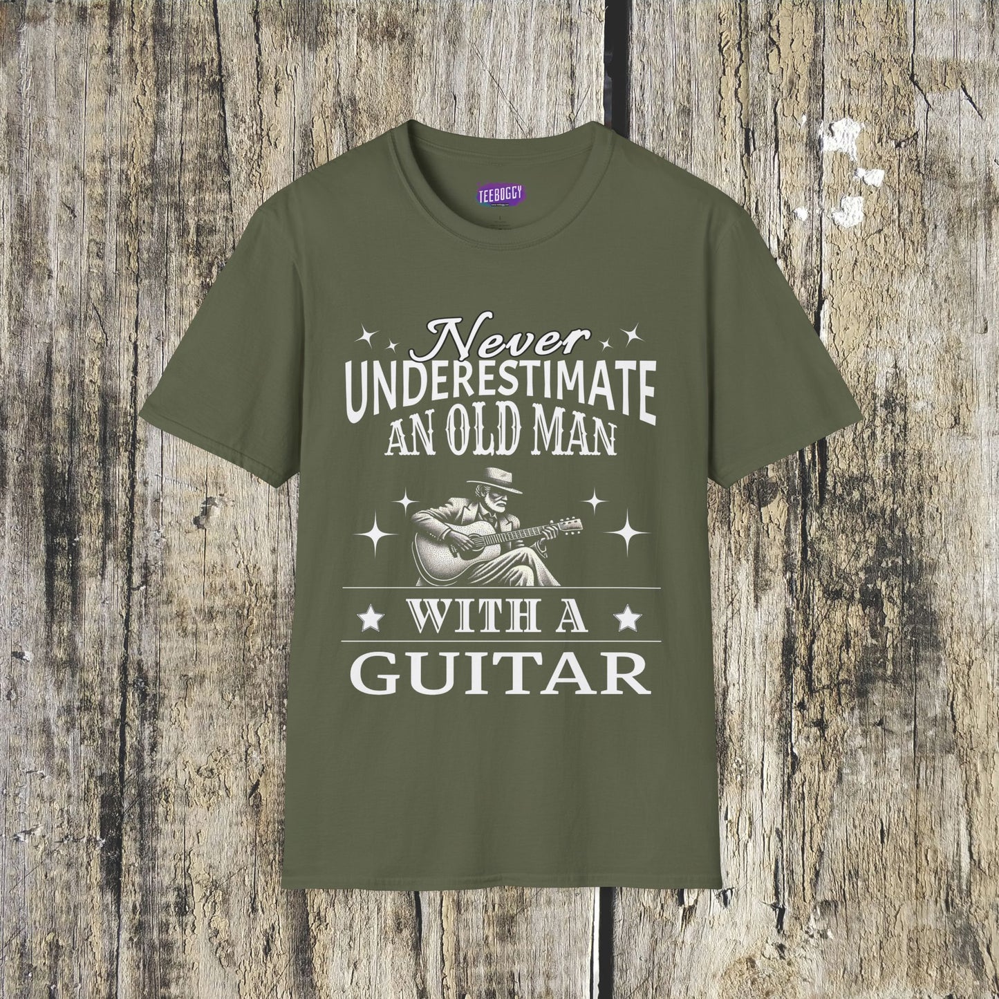 Old Man Guitarist T-Shirt