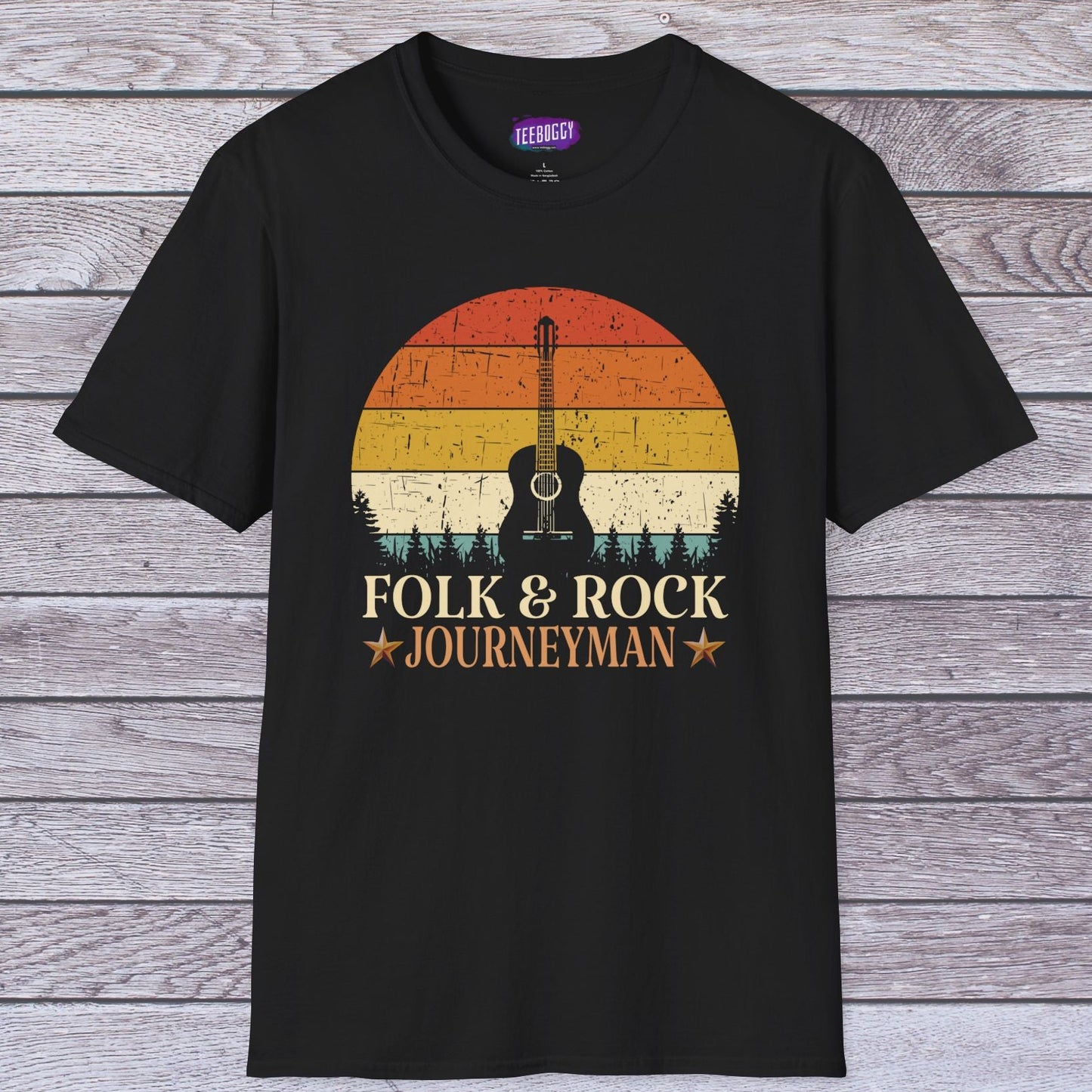 Guitar Sun Unisex T-Shirt Folk & Rock Journeyman Music Lover Tee