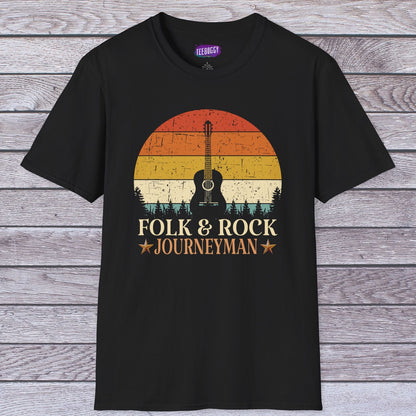 Guitar Sun Unisex T-Shirt Folk & Rock Journeyman Music Lover Tee