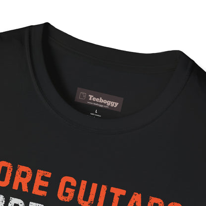 More Guitars, More Guitars T-Shirt — "It's Not Hoarding If It's Guitars" Guitar Shapes Tee