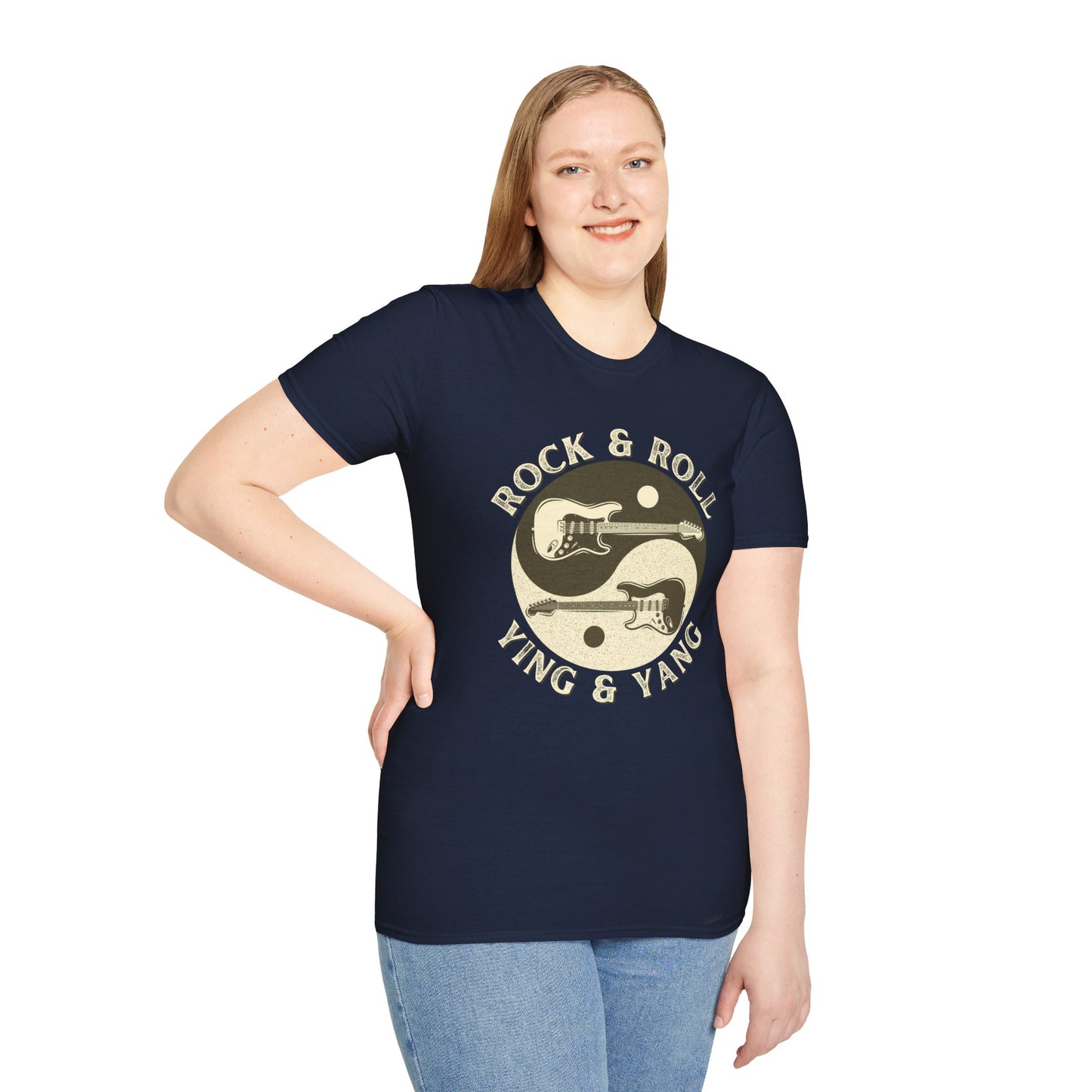 Yin Yang Guitar T-Shirt — Spiritual Balance & Harmony Music Tee
