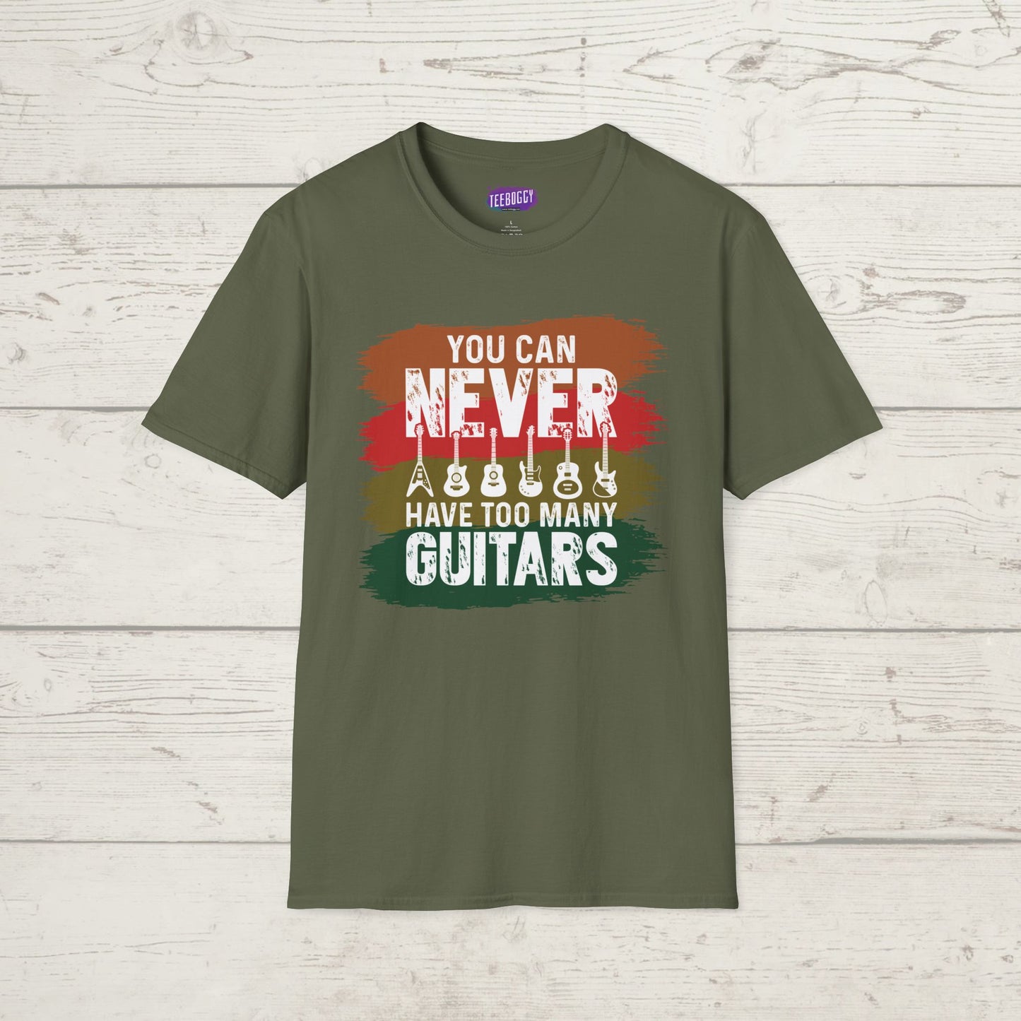 Guitar Statement T-Shirt - Grunge Colorful Slogan