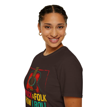 Rock & Folk How I Roll T-Shirt — Acoustic Guitar Music Tee