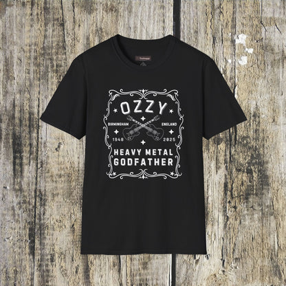 Memorial Whisky-Label T-Shirt — Tribute to the Heavy Metal Godfather (Birth Town • Years)