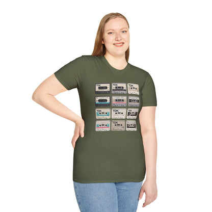 Cassette Tape Nostalgia T-Shirt — Vintage Audio Mix Design