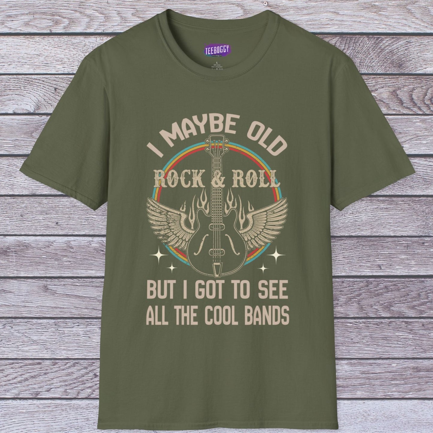 Rock Guitar Wings Unisex T-Shirt for Veteran Rockers