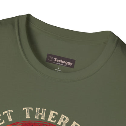Rock & Roll Dinosaur T-Shirt — "Let There Be Rock and Roll" Guitar Dino Tee