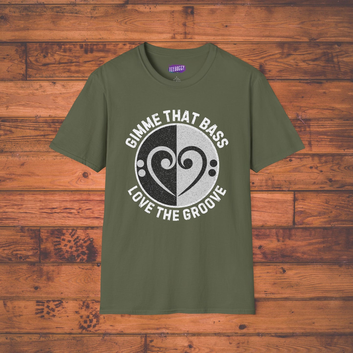 Bass Clef Heart Unisex T-Shirt - Feel the Bass, Love the Groove