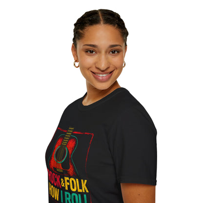 Rock & Folk How I Roll T-Shirt — Acoustic Guitar Music Tee