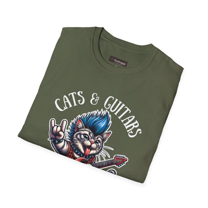 Cats & Guitars Rock My World, T-Shirt