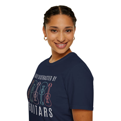 Easily Distracted By Guitars T-Shirt — Guitar Design for Guitar Lovers