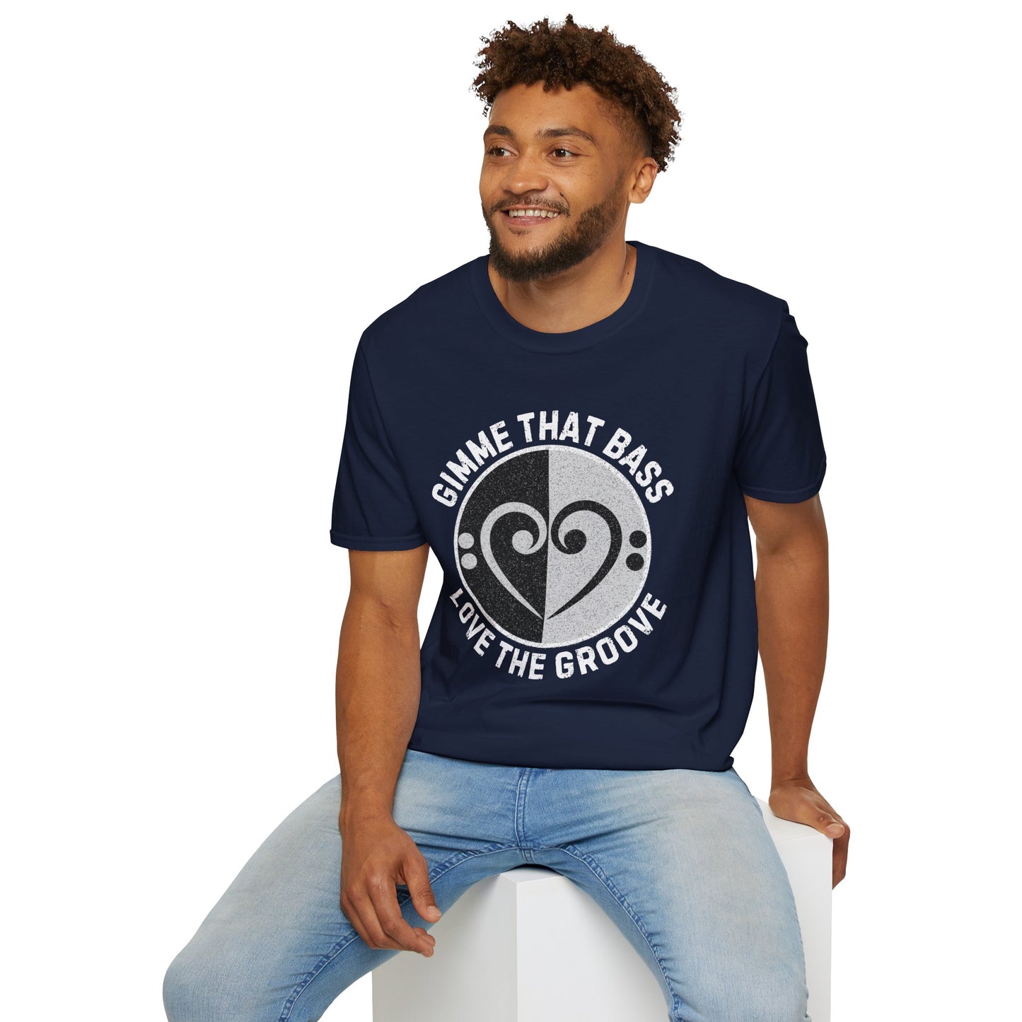 Bass Clef Heart Unisex T-Shirt - Feel the Bass, Love the Groove