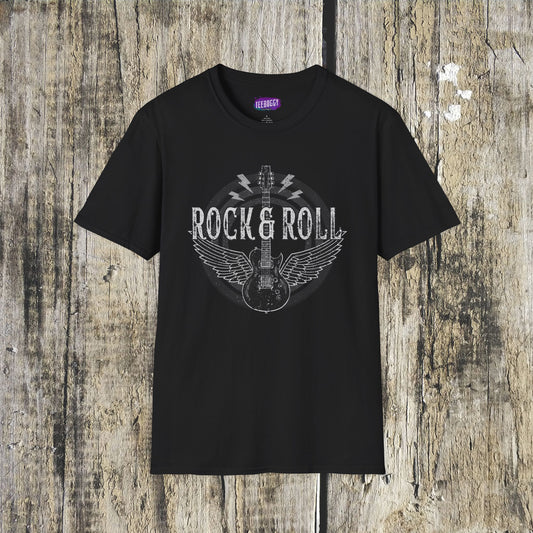 Guitar Wings Unisex T-Shirt Rock & Roll Music Tee