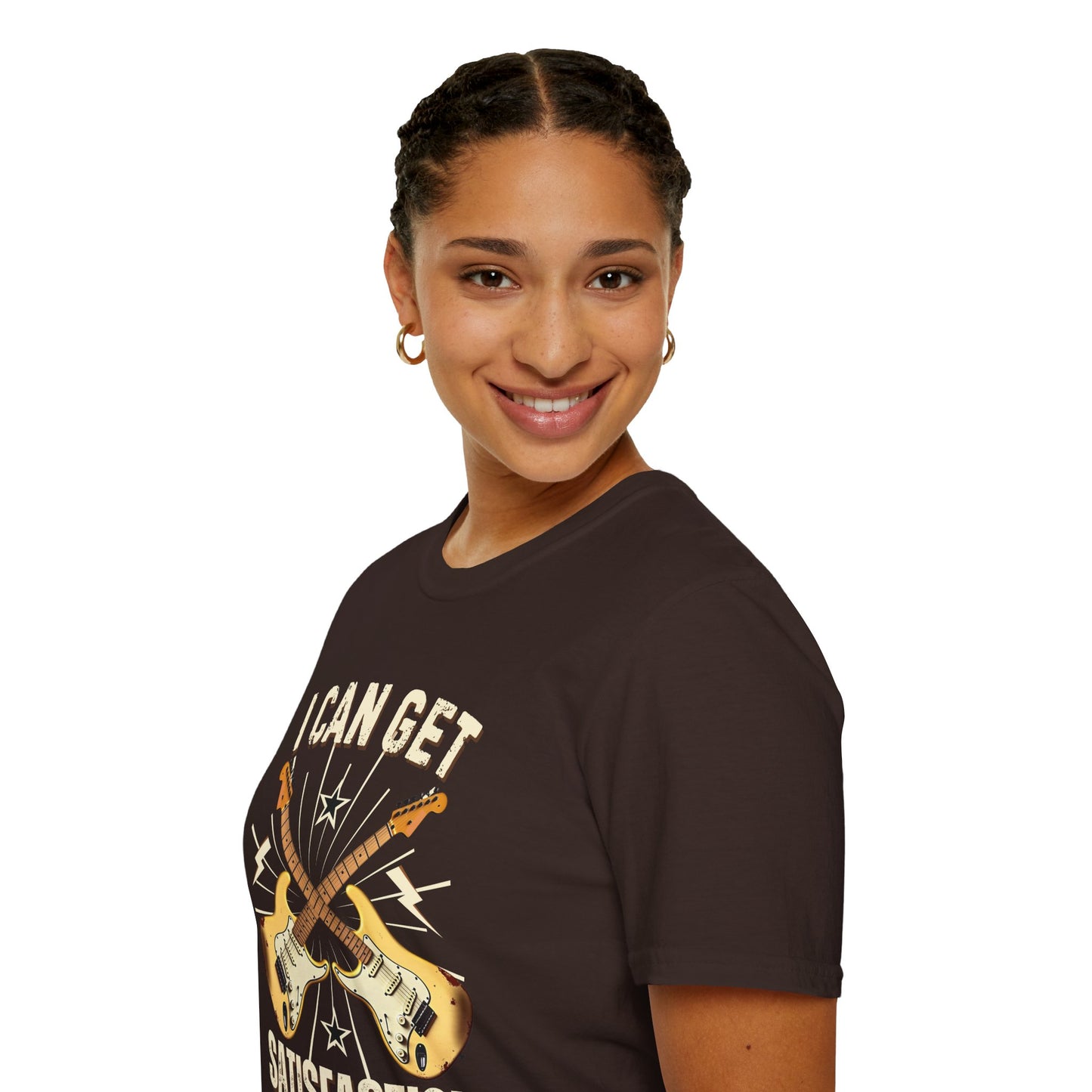I Can Get Satisfaction T-Shirt — Stratocaster Guitar Rock Tee